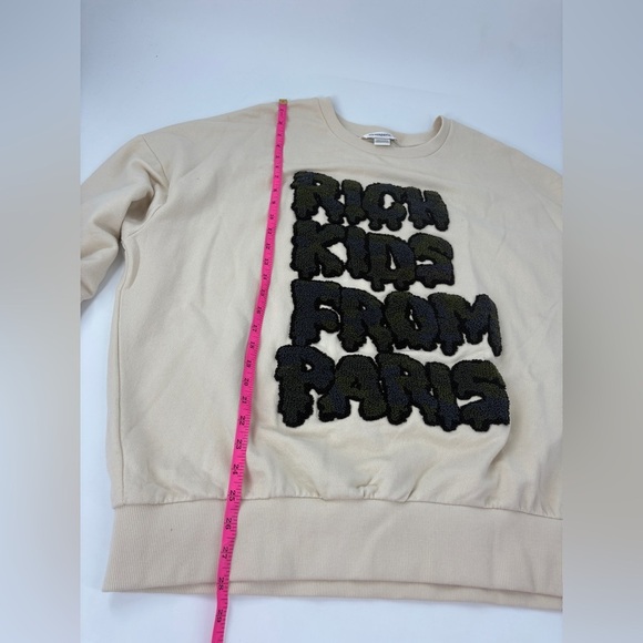 ELEVENPARIS Mens Sweatshirt Rich Kids From Paris Beige Long Sleeve Cotton 2XL - Picture 8 of 8
